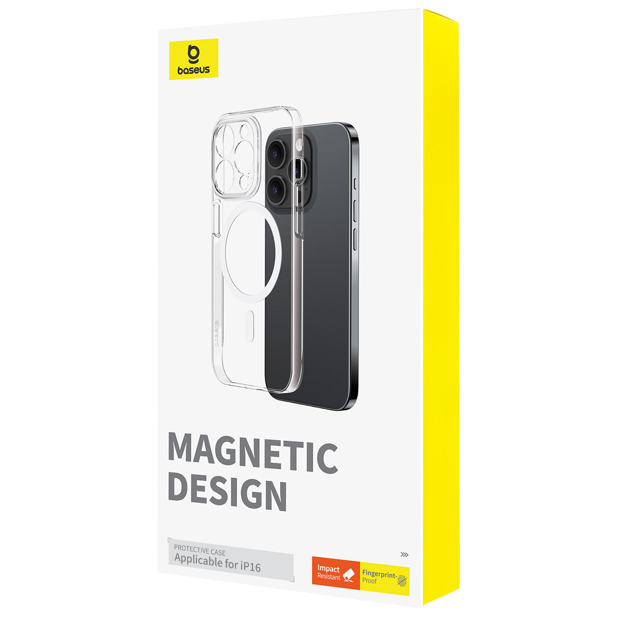 Baseus Crystal Series Magnetic Phone Case, Ip 16, Transparent