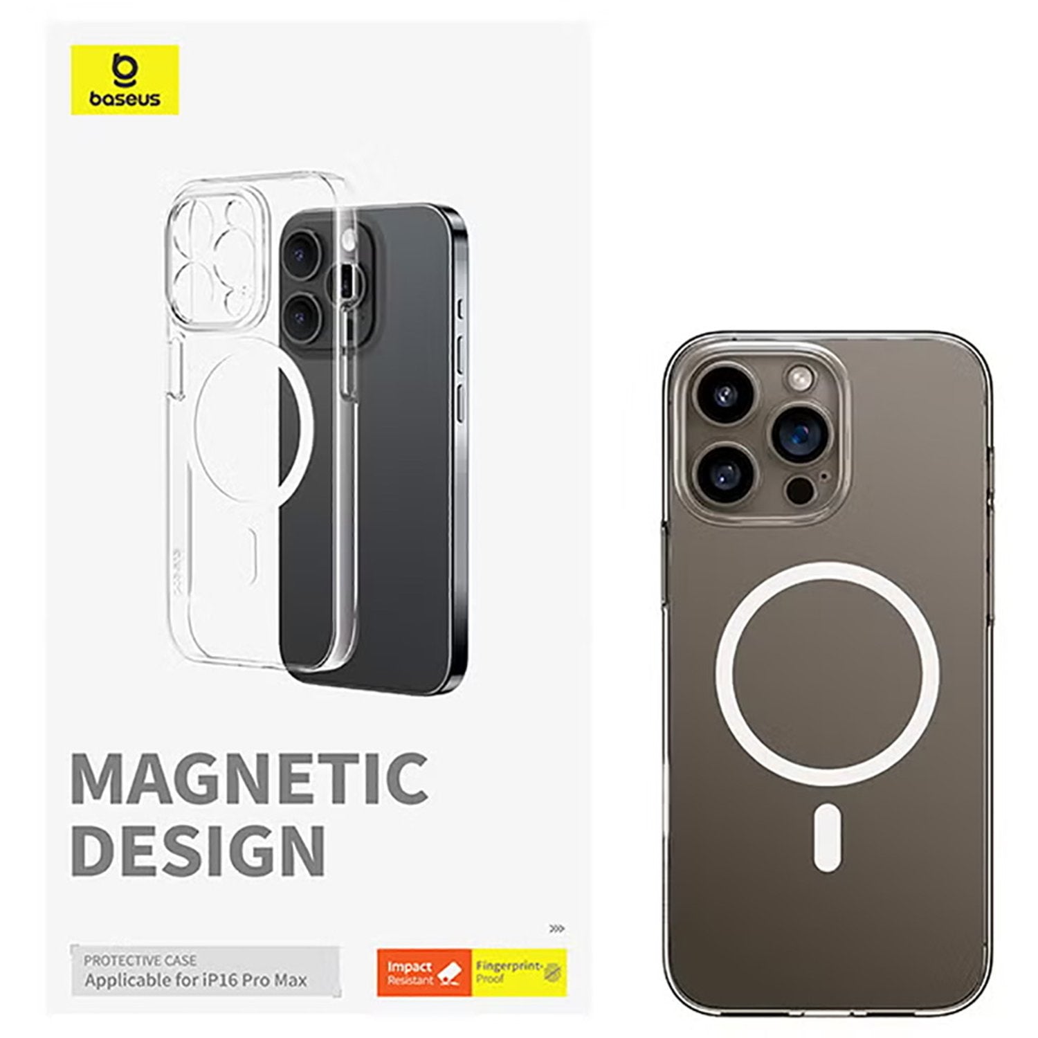 Baseus Crystal Series Magnetic Phone Case for iP 16 Pro Max