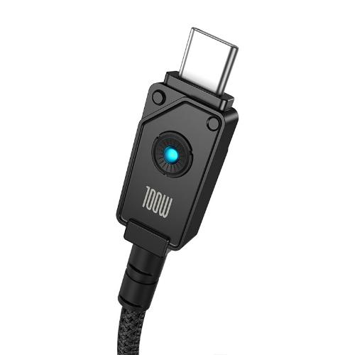 Baseus Unbreakable Series Fast Charging Data Cable Type-C to Type-C, 100Watts, 2Mm, Cluster Black