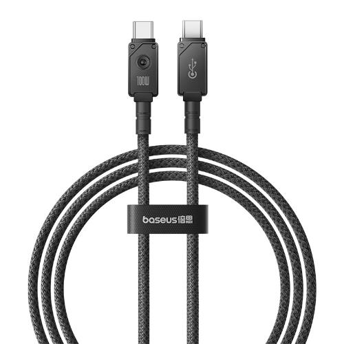 Baseus Unbreakable Series Fast Charging Data Cable Type-C to Type-C, 100Watts, 1Mm, Cluster Black Baseus Unbreakable Series Fast Charging Data Cable Type-C to Type-C, 100Watts, 1Mm, Cluster Black