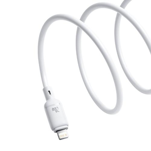 Baseus Silky Series Fast Charging Cable Type-C to Ip, 20Watts, 1Mm, Moon White