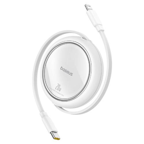 Baseus Free2Pull Retractable Charging Cable USB-C to Ip, 20Watts, 1Mm, Moon White