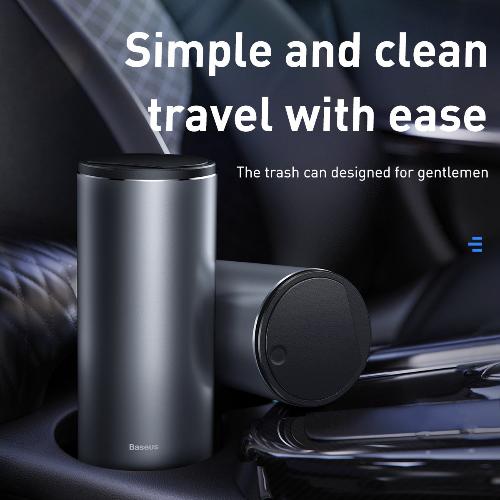 Baseus Gentleman Style Vehicle-Mounted Trash Can, Dark grey Baseus Gentleman Style Vehicle-Mounted Trash Can, Dark grey