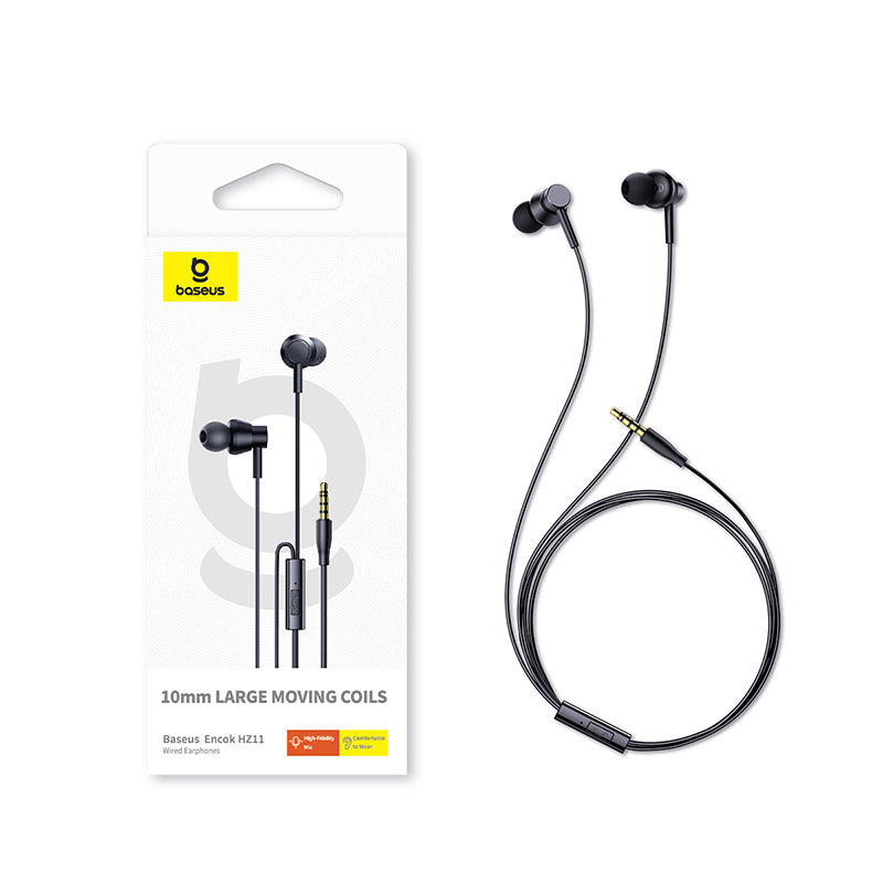 Baseus Enock Wired Earphones, Cluster Black