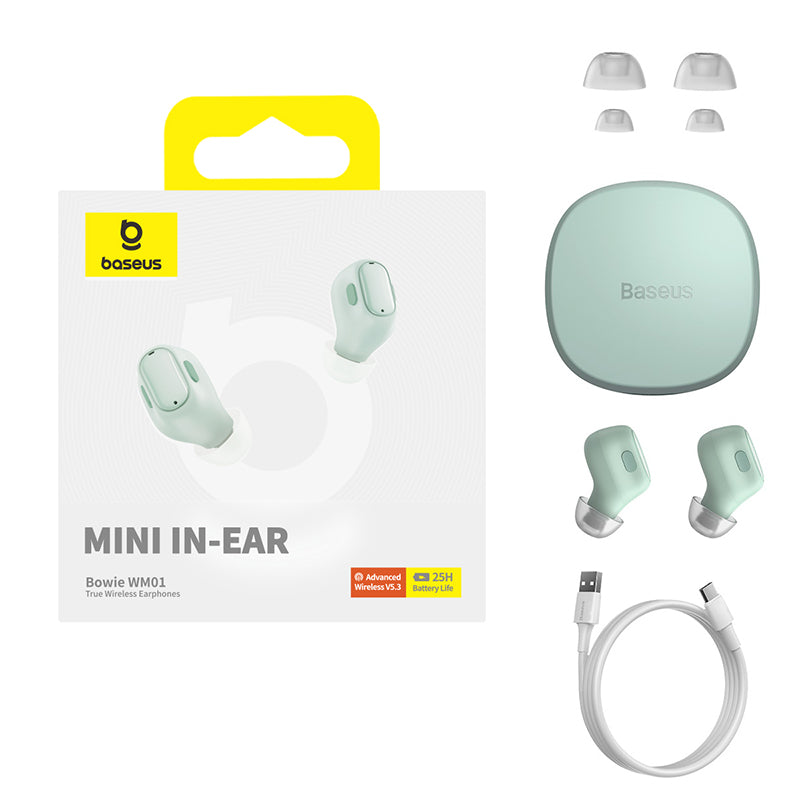 Baseus Bowie True Wireless Earphones, Green