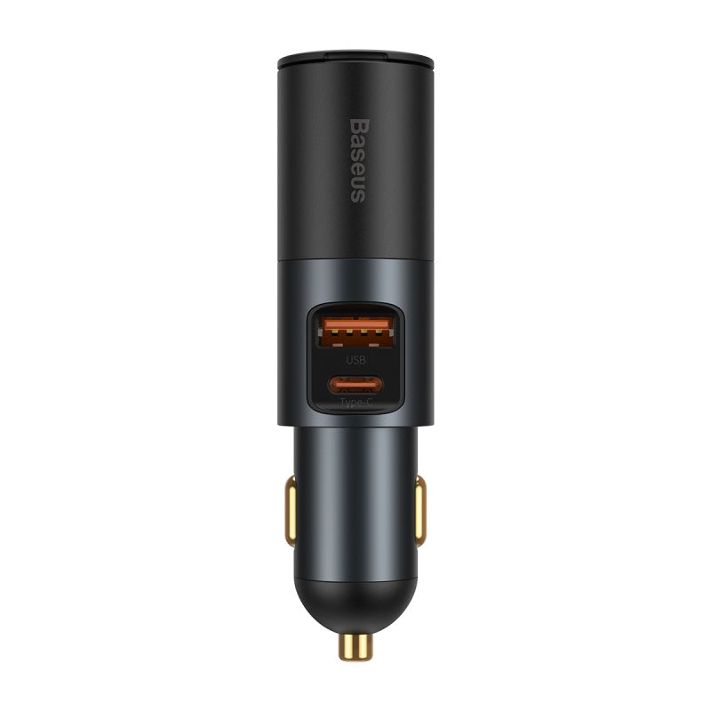 Baseus Share Together Fast Charge Car Charger & Cigarette Lighter, Black