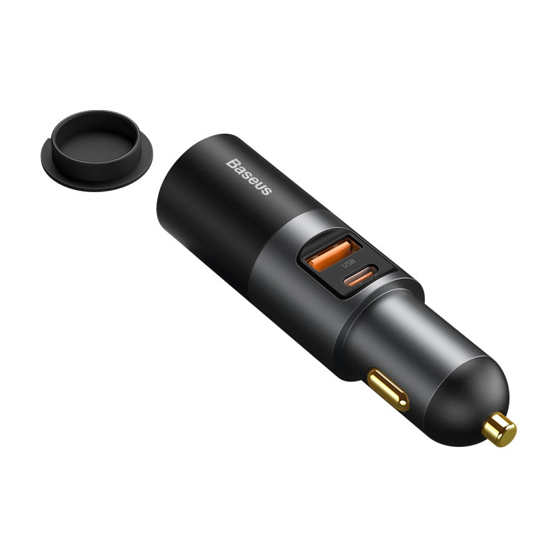 Baseus Share Together Fast Charge Car Charger & Cigarette Lighter, Black