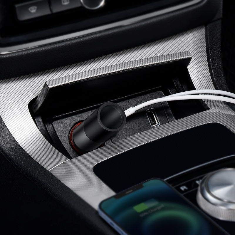 Baseus Share Together Fast Charge Car Charger & Cigarette Lighter, Black Baseus Share Together Fast Charge Car Charger & Cigarette Lighter, Black