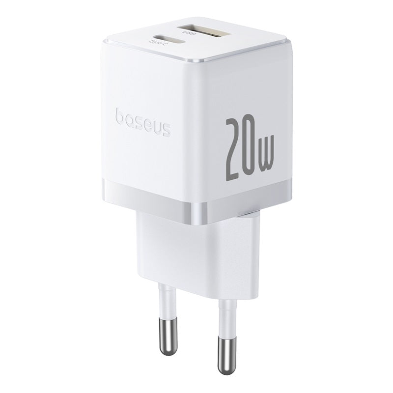 Baseus Palm Fast Wall Charger, 20Watts, Moon White Baseus Palm Fast Wall Charger, 20Watts, Moon White