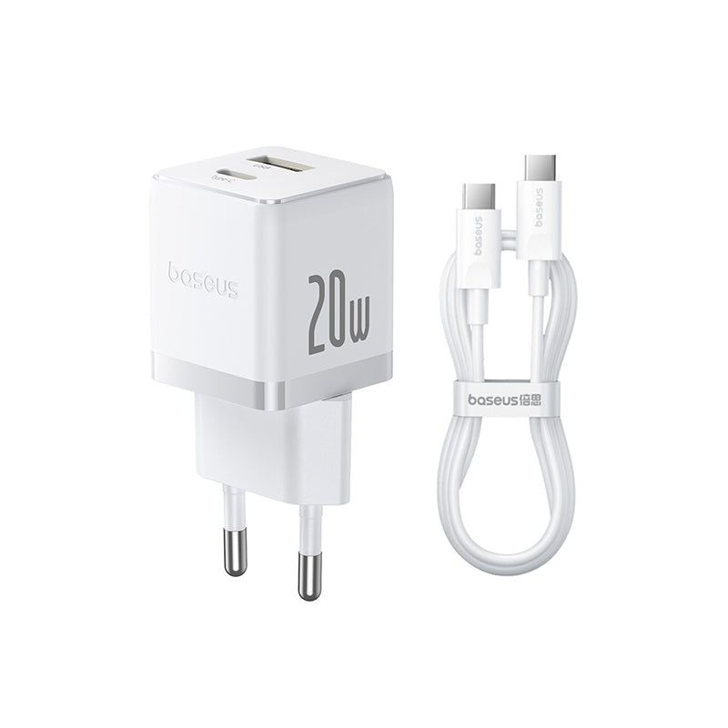 Baseus Palm Fast Wall Charger, 20Watts, Moon White Baseus Palm Fast Wall Charger, 20Watts, Moon White