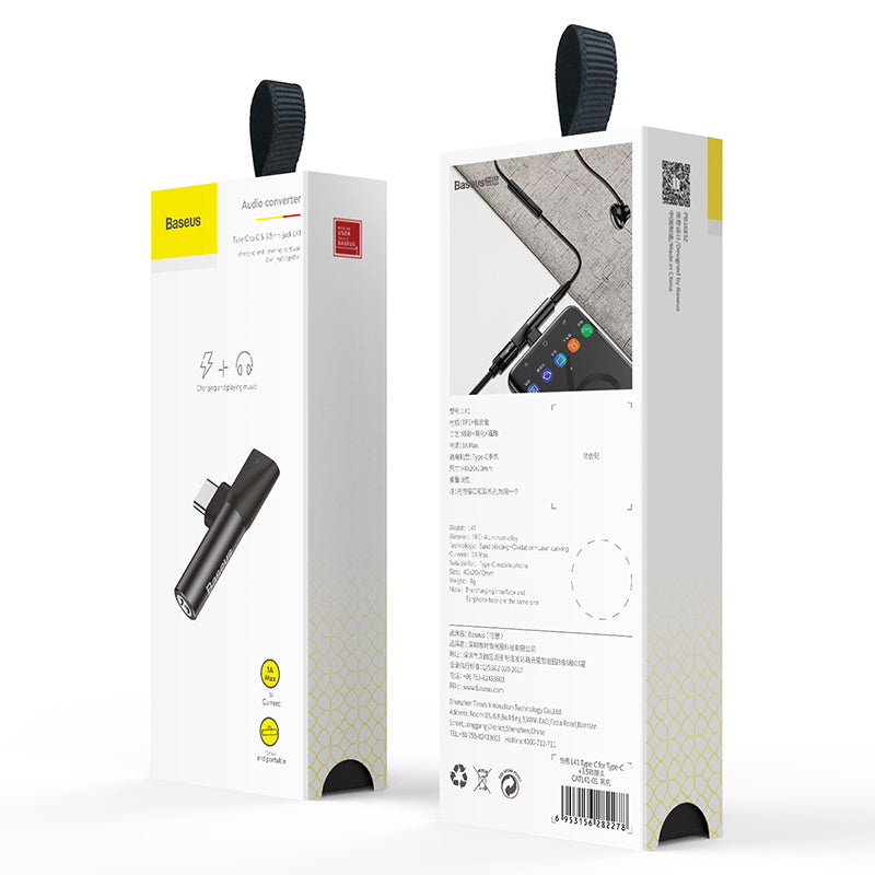 Baseus L41 Type-C input for Type-C Adapter, Grey Baseus L41 Type-C input for Type-C Adapter, Grey