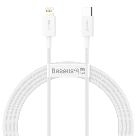 Baseus Fast Charging Data Cable Type-C to Ip PD, 20Watts, 1.5Mm, White Baseus Fast Charging Data Cable Type-C to Ip PD, 20Watts, 1.5Mm, White