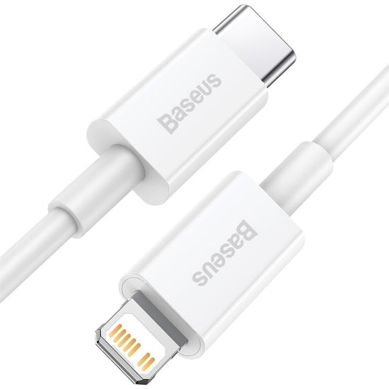 Baseus Fast Charging Data Cable Type-C to Ip PD, 20Watts, 1.5Mm, White Baseus Fast Charging Data Cable Type-C to Ip PD, 20Watts, 1.5Mm, White