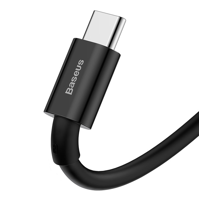 كابل شحن سريع Baseus USB إلى Type-C، بقوة 66 واط، بطول 1 متر، باللون الأسود