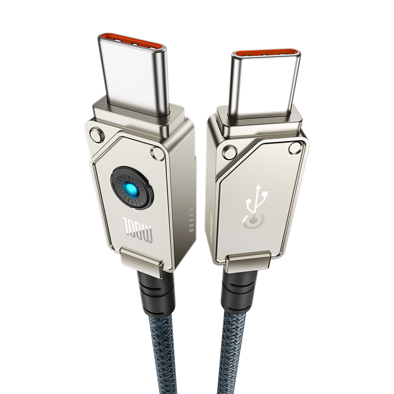 Baseus Fast Charging Data Cable Type-C to Type-C, 100Watts, 1Mm, Stellar White Baseus Fast Charging Data Cable Type-C to Type-C, 100Watts, 1Mm, Stellar White