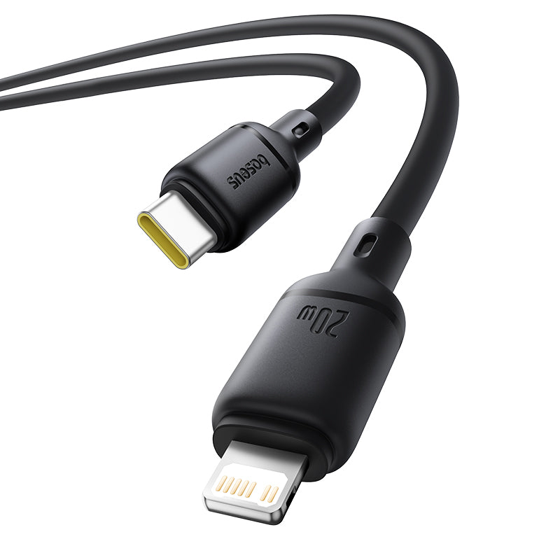 Baseus Fast Charging Cable Type-C to Ip, 20Watts, 1Mm, Cluster Black Baseus Fast Charging Cable Type-C to Ip, 20Watts, 1Mm, Cluster Black