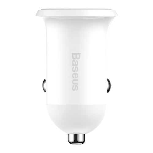 Baseus Grain Pro Car Charger, Dual USB 4.8A, White Baseus Grain Pro Car Charger, Dual USB 4.8A, White