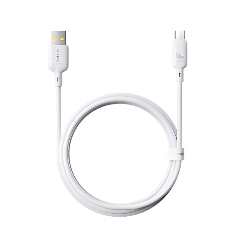 Baseus Silky Series Fast Charging Cable, USB to Type-C, 1Mm, 100Watts, Moon White Baseus Silky Series Fast Charging Cable, USB to Type-C, 1Mm, 100Watts, Moon White
