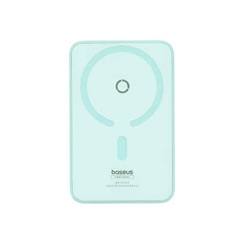 Baseus Mag Pro Magnetic Bracket, Wireless Fast Charging Power Bank, 20Watts, 5000Mah, Peppermint Blue