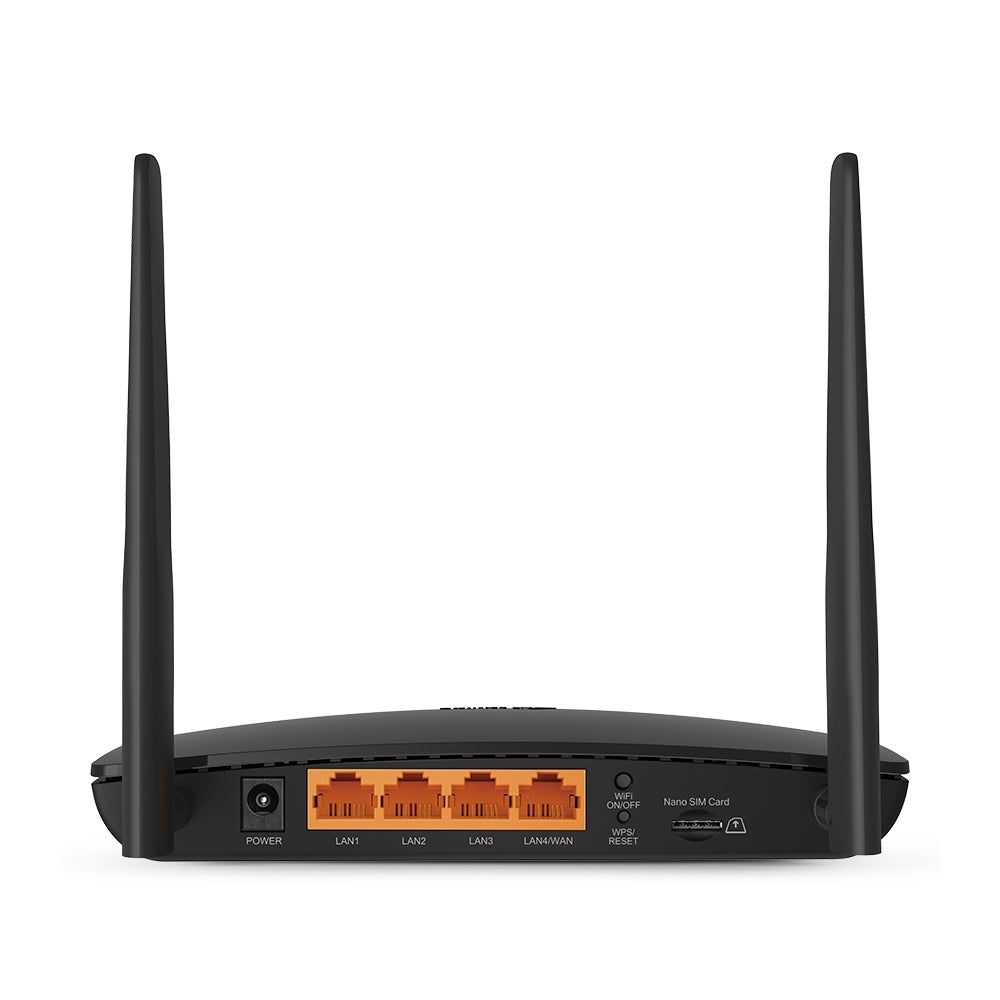 TL-MR6400 / TP-Link 300Mbps Wireless N 4G LTE Router, Black, Build-In 150Mbps 4G LTE Modem, SPEED: 3