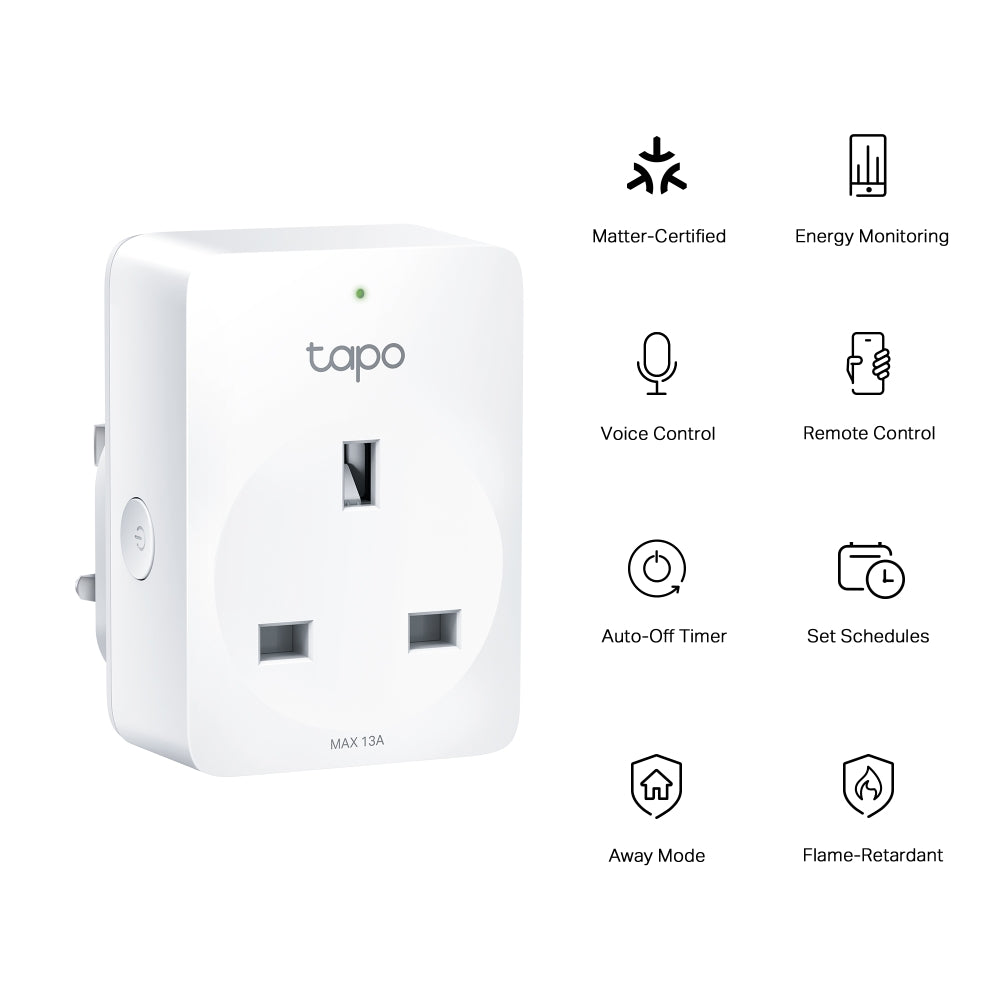 Tp-Link-Mini Smart Wi-Fi Plug, Energy Monitoring, White