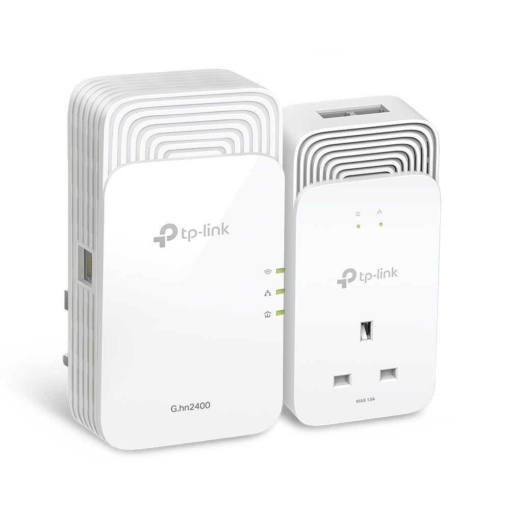 راوتر Tp-Link G.HN2400 Power Line AX1800 Wi-Fi 6، باللون الأبيض