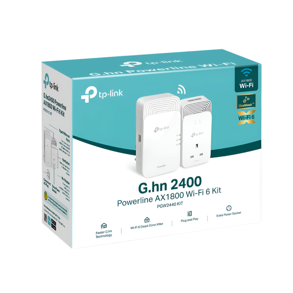 Tp-Link G.HN2400 Power Line AX1800 Wi-Fi 6, White Tp-Link G.HN2400 Power Line AX1800 Wi-Fi 6, White