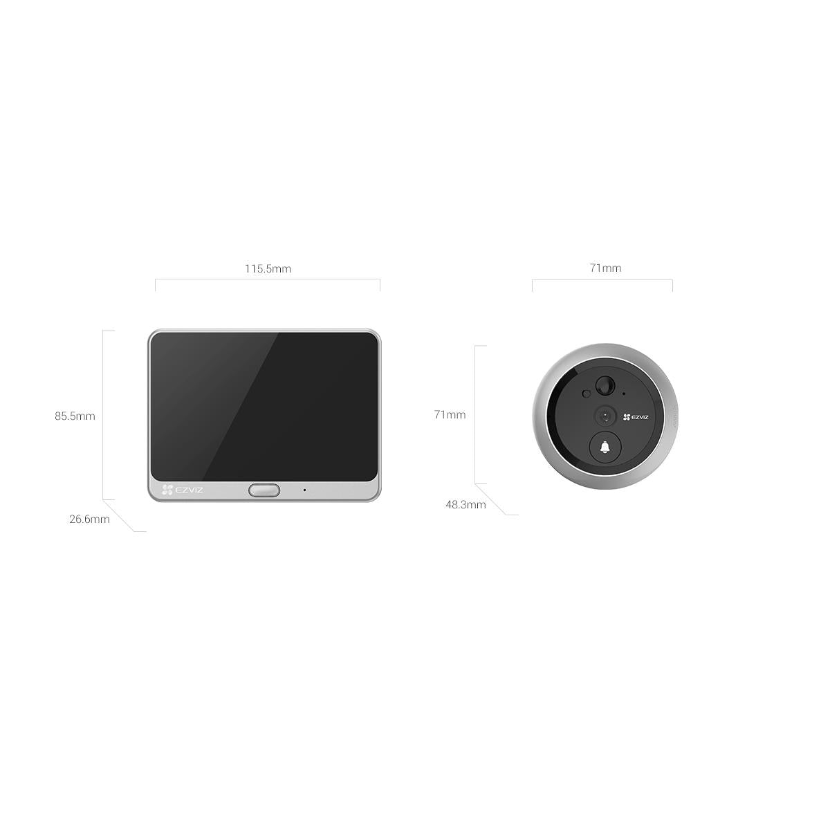 Ezviz Dp2 Wire-Free Peephole Doorbell