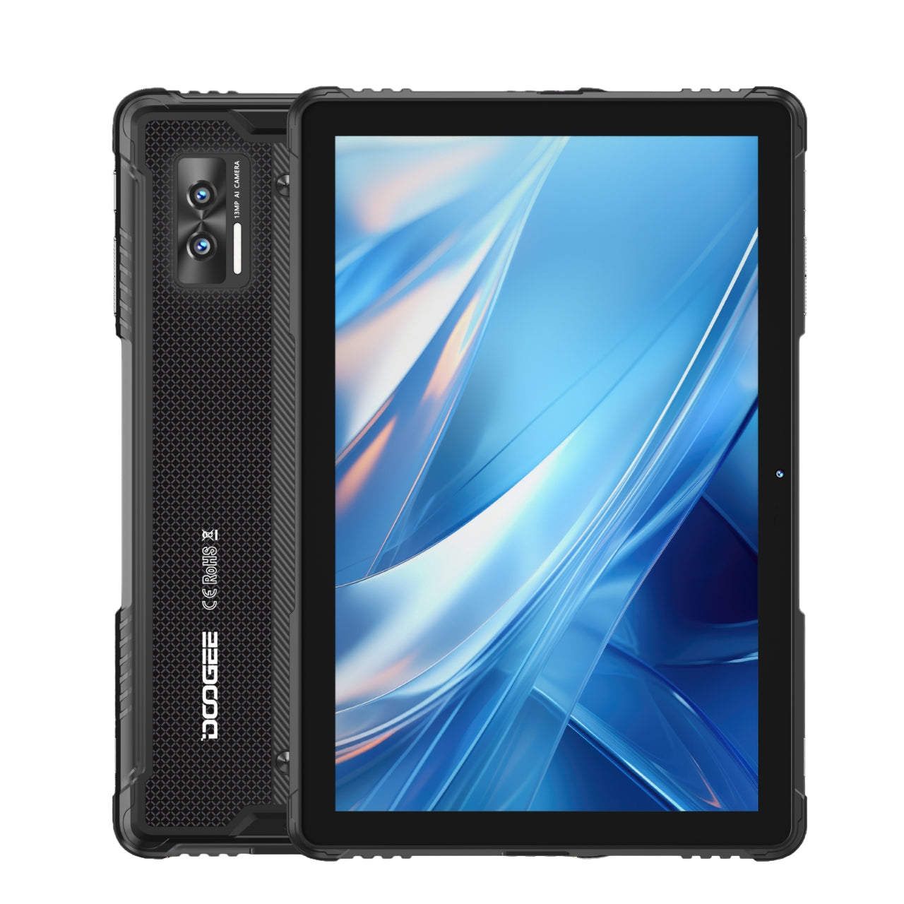 R08 / DOOGEE Rugged tablet 4G Dual SIM RAM 6GB+10GB 256GB , Black , MT8788 Octa Core Processor , 10.