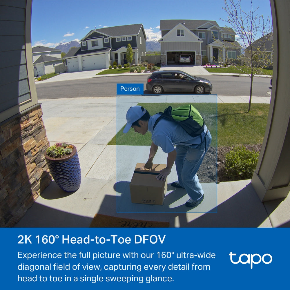 Tp-link-Tapo Video Doorbell Camera, MP3, White Tp-link-Tapo Video Doorbell Camera, MP3, White