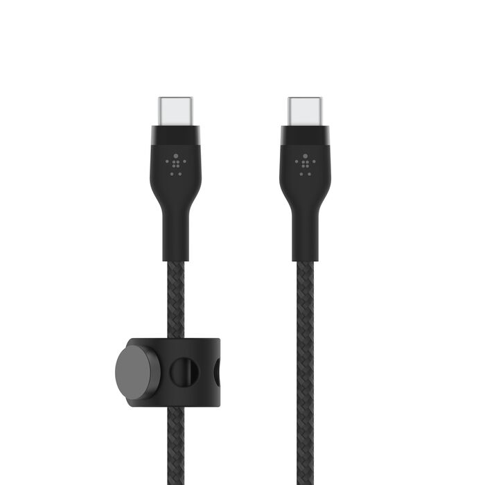 Belkin PRO Flex USB-C to USB-C Braided Silicone Cable, 3Mm, Black