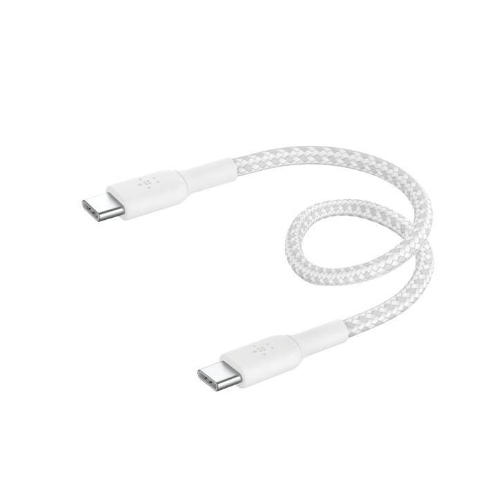 Belkin Boost Charge USB-C to USB-C Braided Cable, 0.15M, White