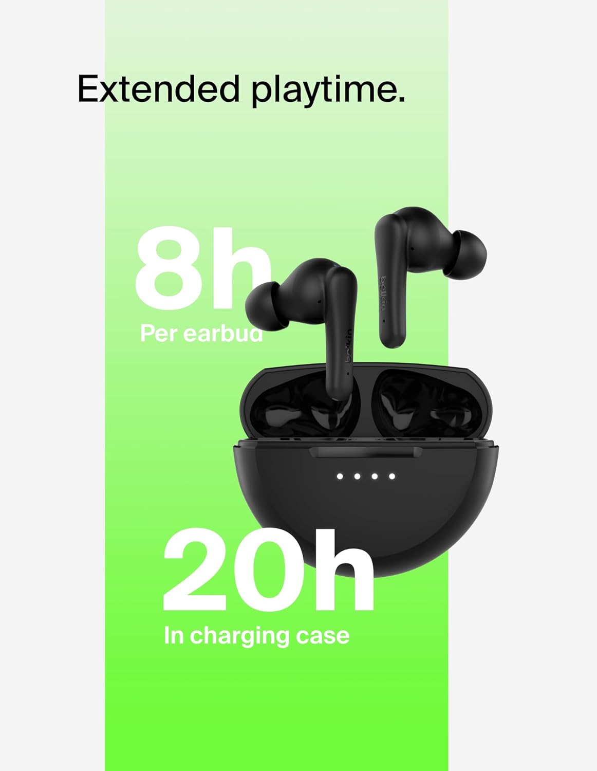 Belkin Sound Form Rhythm True Wireless Earbuds, Black