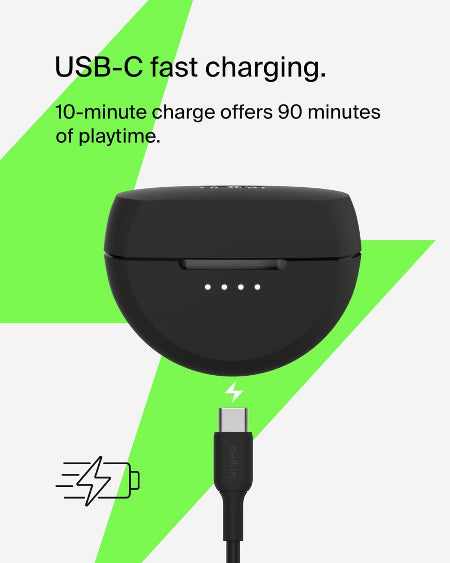 Belkin Sound Form Rhythm True Wireless Earbuds, Black Belkin Sound Form Rhythm True Wireless Earbuds, Black