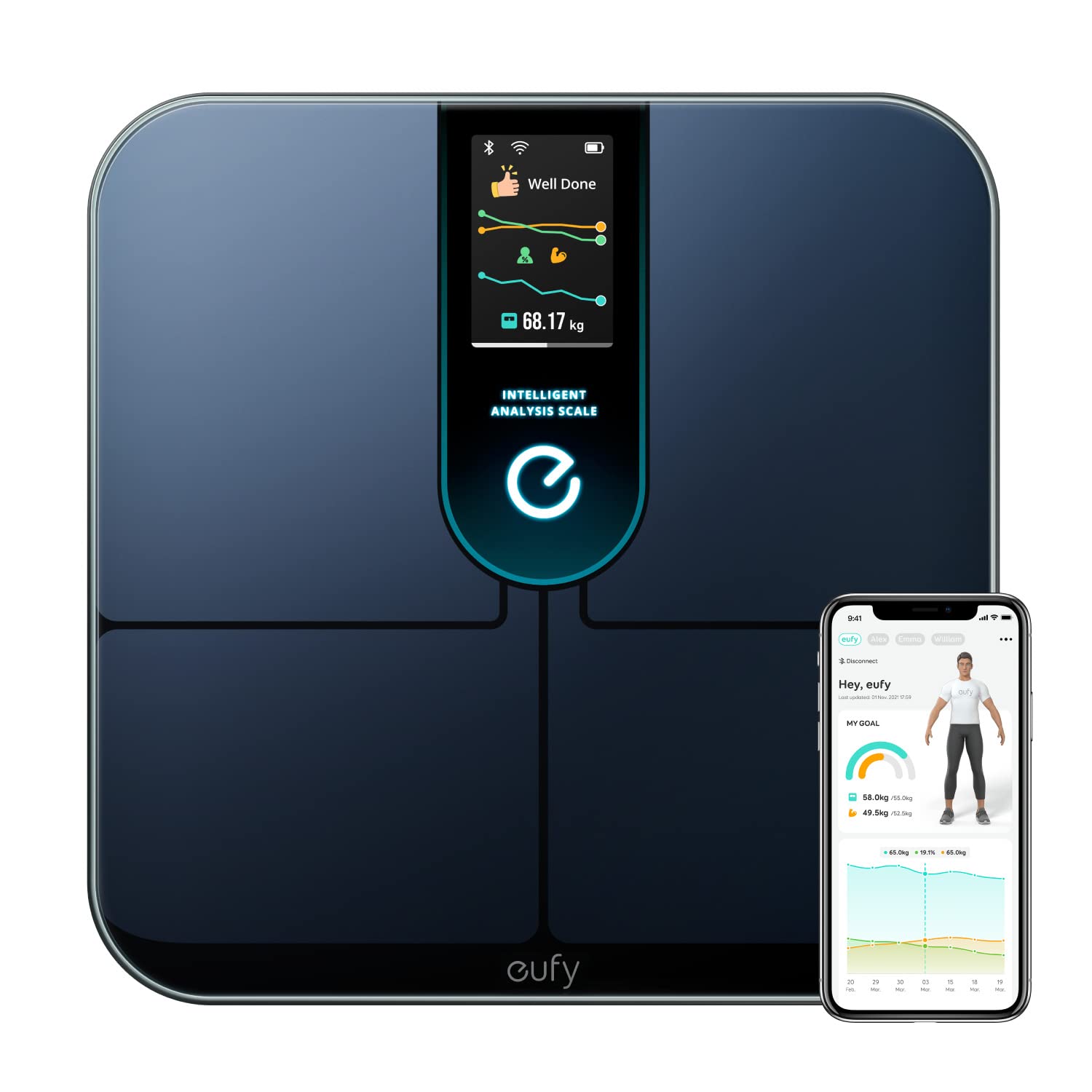 T9150K11 / Anker Eufy Smart Scale P3 Black