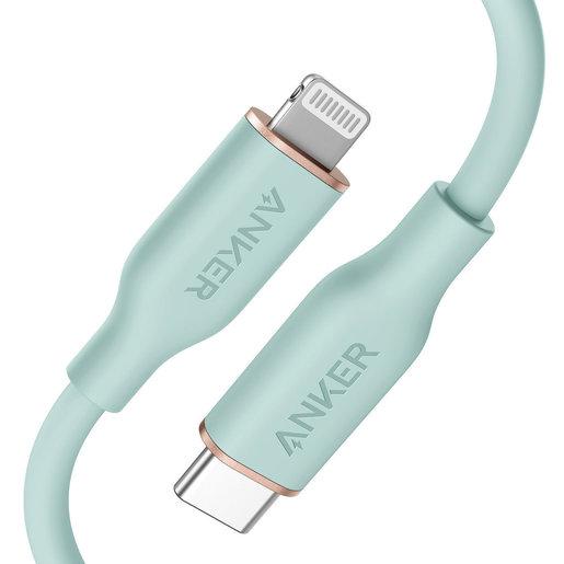 A8662H61/Anker PowerLine III Flow USB-C with Lightning Connector 3ft  Green Iteration 1 Cable / Green / C with Lightning Connector 3ft