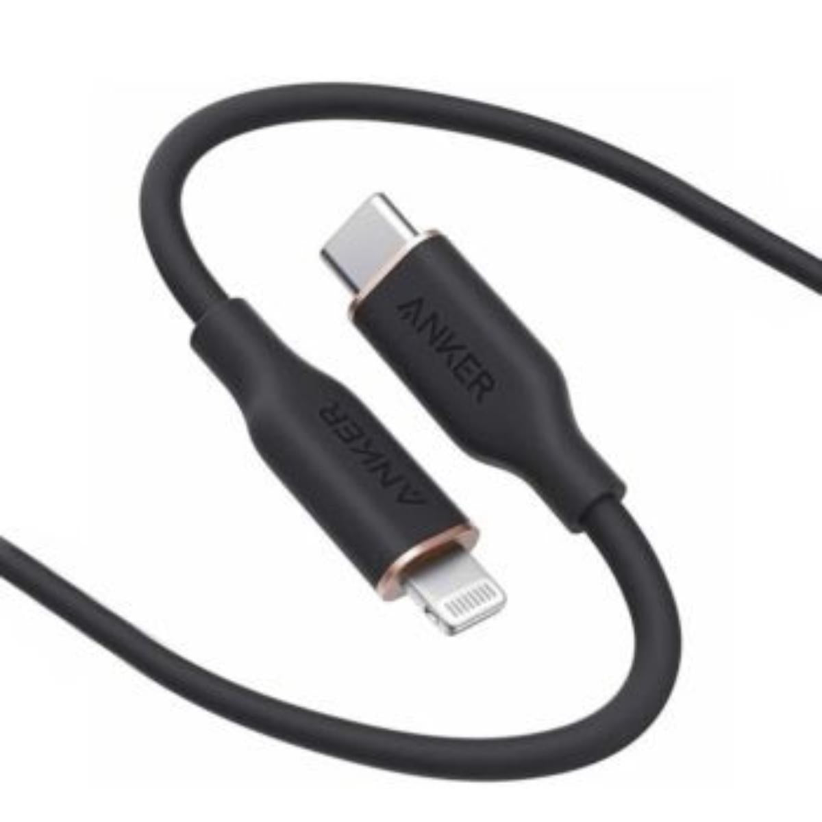 A8663H11/Anker PowerLine III Flow USB-C with Lightning Connector 6ft Black Iteration 1 Cable / Black / C with Lightning Connector 6ft