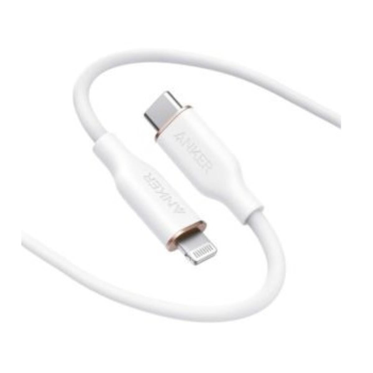 A8663H21/Anker PowerLine III Flow USB-C with Lightning Connector 6ft White Iteration 1 Cable / White / C with Lightning Connector 6ft