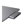 6297000886572/Powerology 4 in 1 USB-C Hub with HDMI & USB 3.0 - Gray Hub / Gray / 4 in 1 USB-C Hub with HDMI & USB 3.0 - Gray