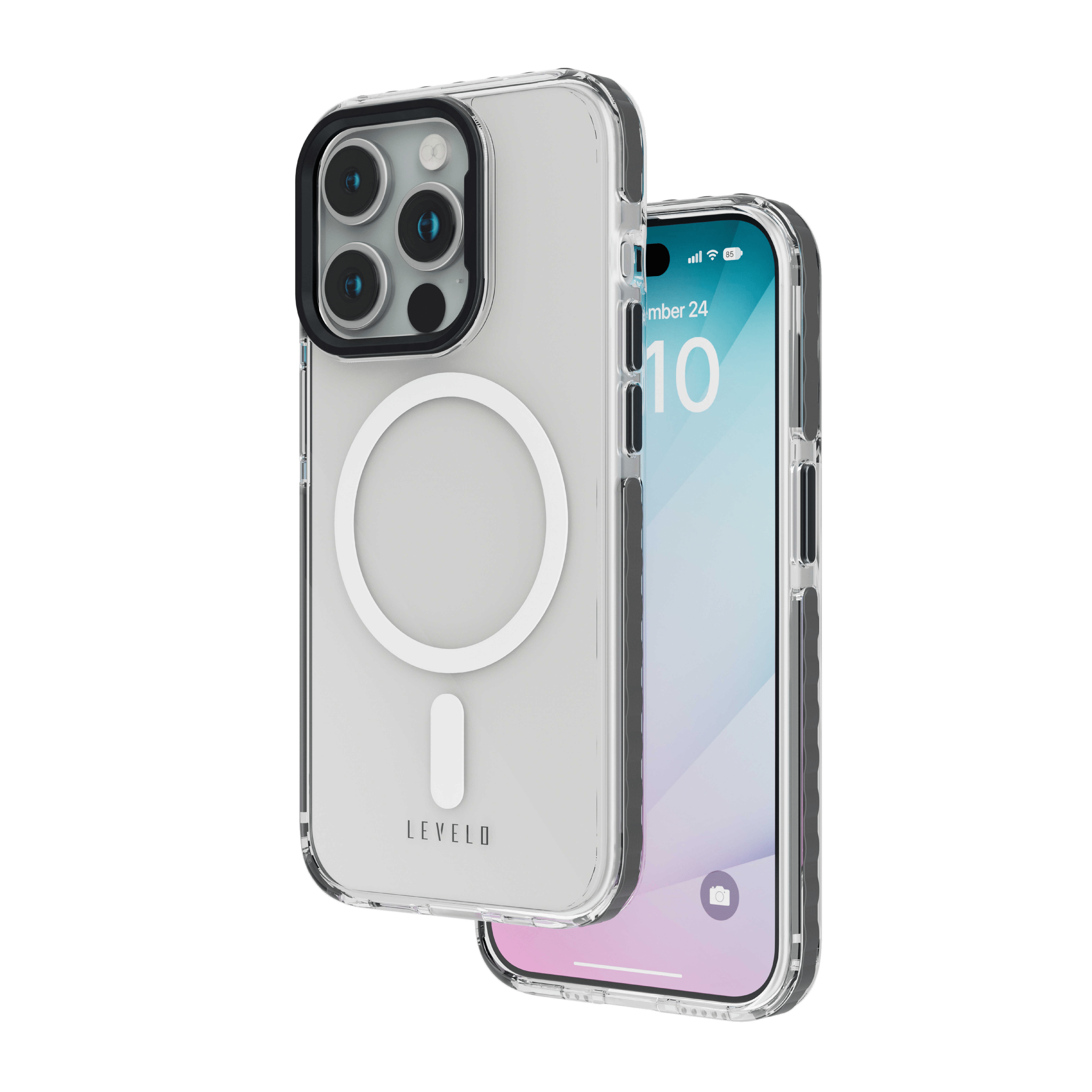 Levelo Flexiguard Transparent Case For Iphone 15 Pro Max