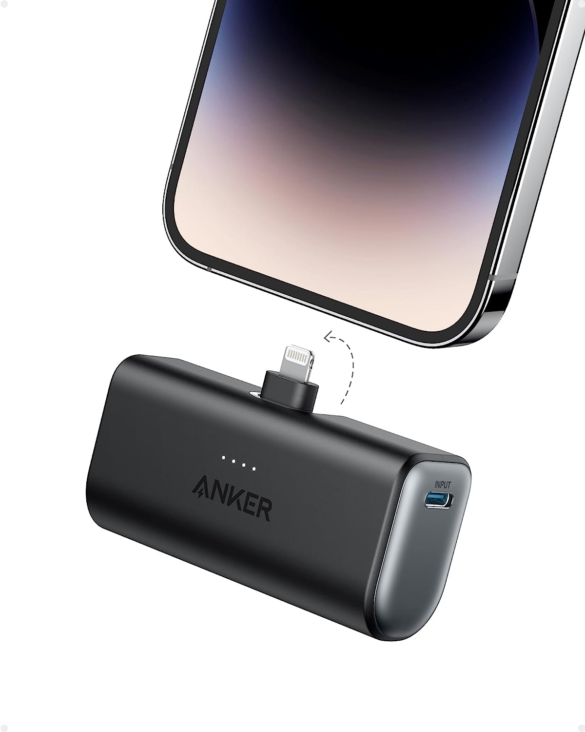 Anker 621 Power Bank (Built-In Lightning 12W) Black