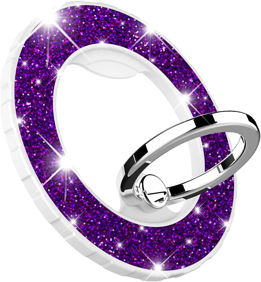 LVLNGPHPU / Levelo Nova Glitter Magsafe Phone Ring Holder Purple- 7695033368734