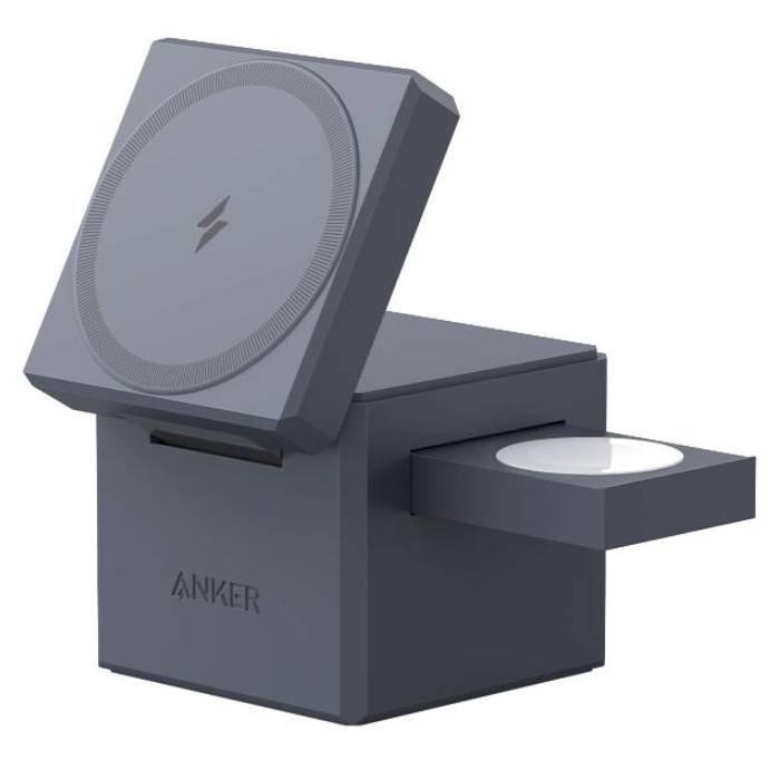 3-In-1 Cube With Magsafe Gray