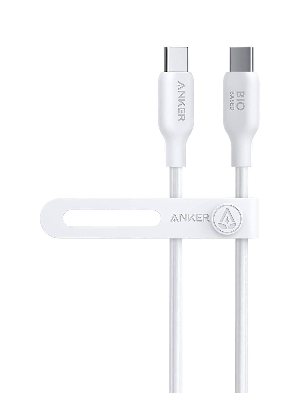 A80F1H21/Anker 544 USB-C to USB-C Cable (Bio-Based 3ft) White-194644108526