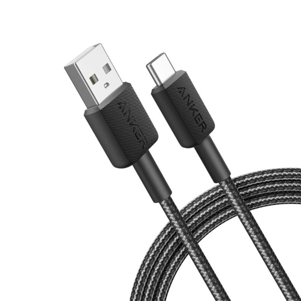 A8173H11 / Anker Nylon USB-C to USB-A 2.0 Cable 6FT Black-194644187262