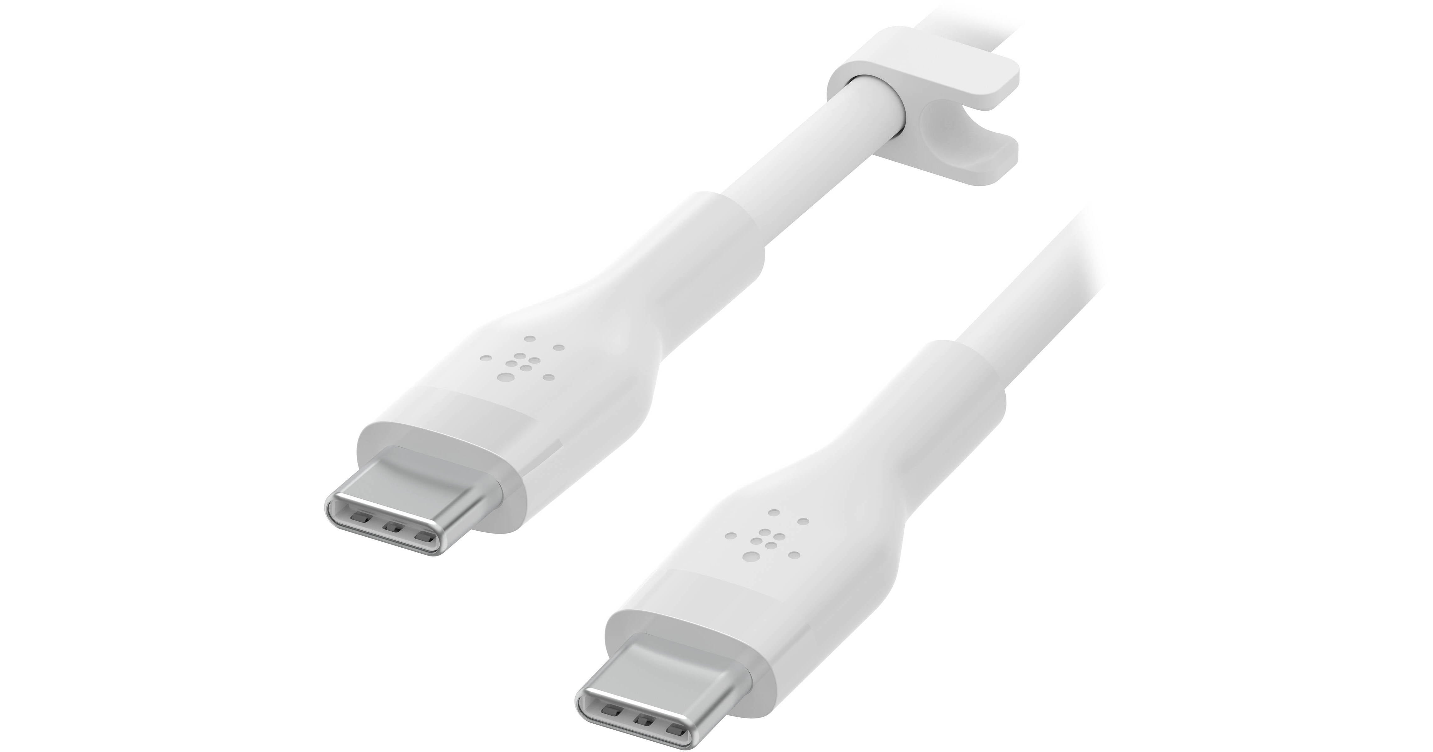 Boost Charge Flex USB-C to USB-C Silicone Cable, 3M White