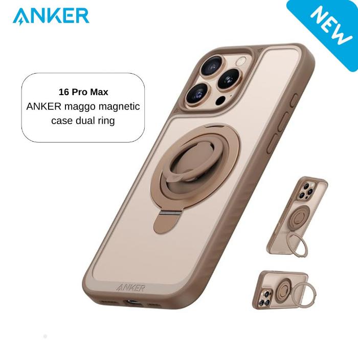 Anker MagGo Magnetic Case with Ring & Stand iphone16 Pro Max, Orange