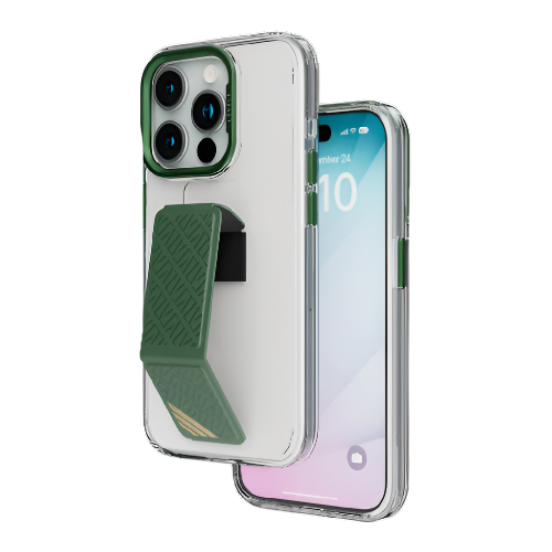 Levelo Morphix Clara Grip Case, iPhone 15ProMax, Green