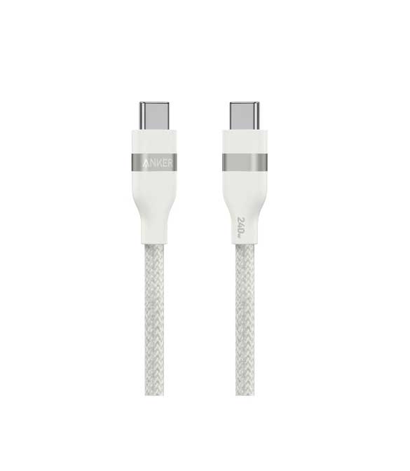 Anker Cable USB-C to USBC Upcycled-Braided, 1.2Mm, 240Watts, White