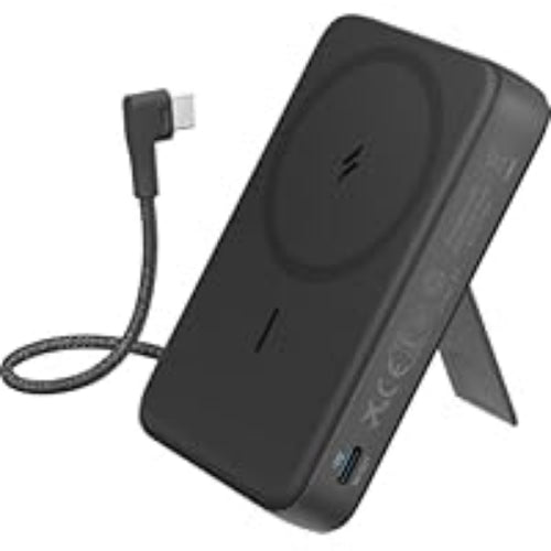 Anker Zolo Power Bank Built-In USB-C Cable, 10000Mah, Black